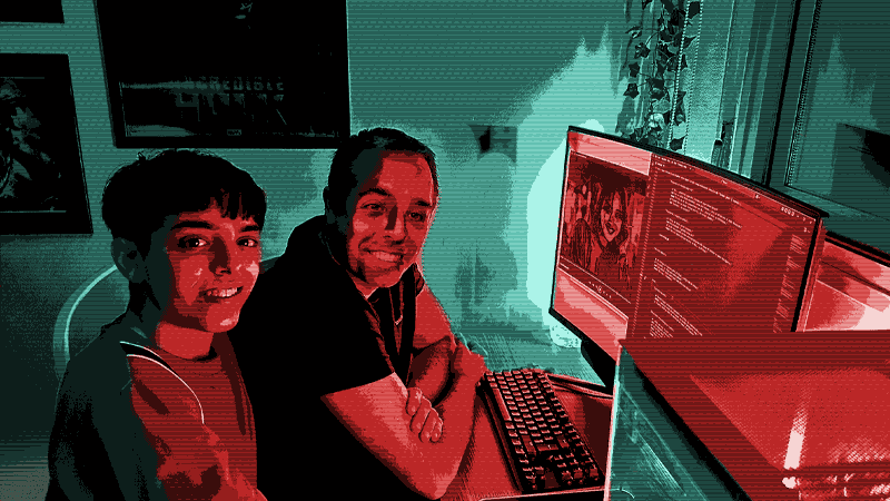 Victor and Alex working together on The Wall